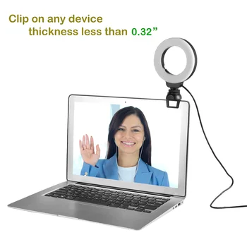 Video Live Stream 3200k Šviesos - 6500k 4.5 W LED Lempa Išmanųjį telefoną, Planšetinį kompiuterį Laptop Notebook Mini Vlog Užpildyti Šviesos Selfie Video