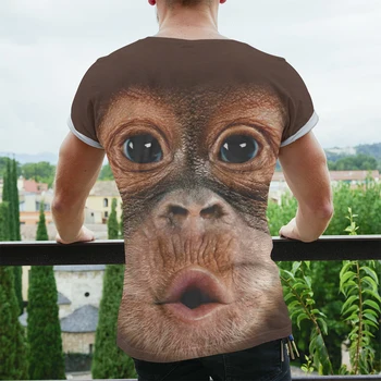 T-marškinėliai 3D vyrai moterys 2021 m. Vasaros Spausdinti Gyvūnų Beždžionė marškinėliai trumpomis Rankovėmis Juokinga Dizaino Laisvalaikio Viršūnes Tees grafinis T-shirt