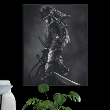 Retro Japonijos Sienos Menas Nuotraukas Black Premium Kovos Abstraktus, Plakatų ir grafikos Sienos Nuotraukas, skirtą Kambarį Namuose Apdaila