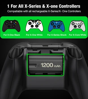 BEBONCOOL 4X1200 mAh Xbox Serijos Belaidis Gamepads daugkartinio Įkrovimo Baterija Xbox Vienas/Xbox One X/Xbox One S Valdytojas