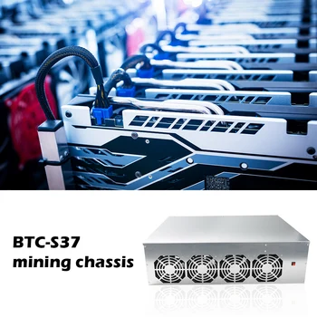 BTC-S37 Kasybos Važiuoklės Combo 8 GPU Bitcoin Kriptografijos Ethereum BTC Mažai Energijos Gavybos Plokštė su 4 Gerbėjai 8GB RAM mSATA SSD