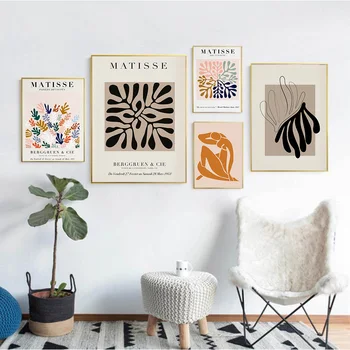 Abstrakti Kreivė Geometrijos Plakatas Matisse Drobės Tapybos Spalvinga Stiliaus Plakatų ir grafikos Sienos Meno Kambarį Namų Dekoro