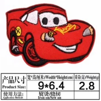 Disney Automobilių filmus Žaibas McQueen pleistrai anime ir animacinių filmų drabužių dėmės Drabužių etiketės siuvinėjimo audinys lipdukai vaikams dovanos