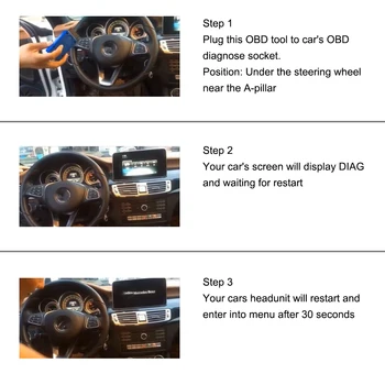 Mercedes Benz Automobilių Diagnostikos Įrankis, Skirtas IOS/Android Automobilių Aktyvinimo Priemonė NTG5 S1 Auto OBD Aktyvatorius carplay