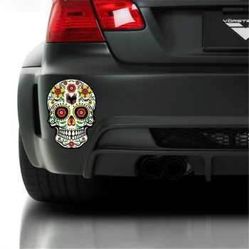 Kūrybiškumo Meksikos Cukraus Kaukolės Lipdukas Grafiti Skeletas Dvasios, Motociklų Lipdukas, Nešiojamas Riedlentė Šalmo Lipdukas PVC