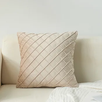 Vienas gabalas iš aukštos kokybės aksomo namų kambarį pagalvės minkštos vientisos spalvos dekoratyvinės dryžuotas pagalvės sofa-lova, kėdė mig pagalvėlė