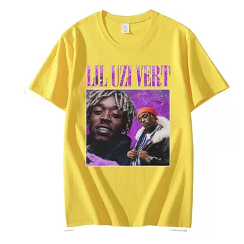 Vasaros Lil Uzi Vert 90-ųjų Derliaus Unisex Black Marškinėliai Vyrams Marškinėliai Medvilniniai Marškinėliai, Negabaritinių Vyrų Mados marškinėliai Plius Dydis Viršūnės
