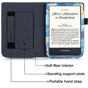 PocketBook Touch HD 3/PocketBook Touch Lux Skaičius 4/5/Basic Lux 2/Pocketbook Basic 4/Pocketbook 633 Spalvos dėklas su Stovo/Vertus Starp
