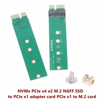 1pc NVMe PCIe x4 x2 M. 2 NGFF SSD į PCIe x1 adapter card PCIe x1 M. 2 kortelės