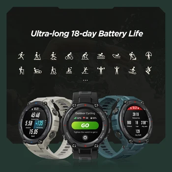 Originalus Amazfit Trex Pro Lauko Smartwatch 100+ Sporto 10 ATM 18 dienų Baterija Plaukimo Smart Watch 