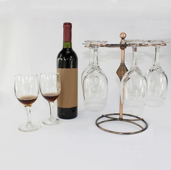 Vyno Stiklo Stovas,Stalviršio Vyno Stiklo Laikiklis, Stovinčioje Bokalas stalčiuko su 6 Kabliukais,Namų Baras