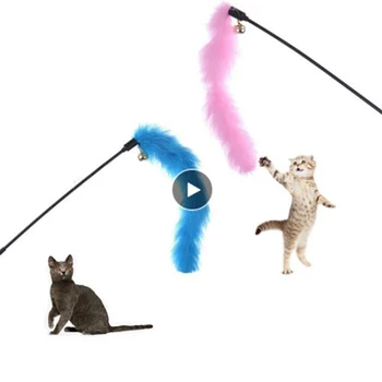 Erzinti Cat Stick Cat Stick Žaislai Atsitiktinai Spalva Juokinga, Spalvinga Turkijos Plunksnos Interaktyvus Naminių Gyvūnų Žaislai Kačių Žaisti Žaislas Naminių Reikmenys