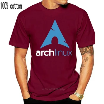 Vienas yona Arch Linux T-Marškinėliai Vyrams, Derliaus Medvilnė Tee Marškinėliai Apvalios Apykaklės Trumpas Rankovės Marškinėliai Naują Atvykimo Drabužiai