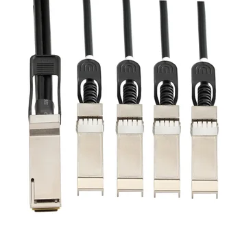 40G QSFP+ iki 4x10G SFP+ DAC Breakout Cable Pasyvus Tiesiogiai Pridėti Vario Breakout Kabelis Suderinamas su 