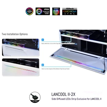 LIANCOOL II RGB Juostos LANCOOL II Atveju Decaoration,395MM 37 Led,5V ARGB M/B SYNC, lancool-ii-2x