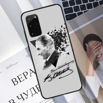 Turkija Mustafa Kemal Ataturk Telefono dėklas Samsung A40 A31 A50 A51 A71 A20E A20S S8 S9 S10 S20 Plius 20 pastaba ultra