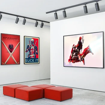 Marvel Superhero Movie Deadpool Įdomių Meno Plakatų ir Freskos Sienos Nuotraukas Namo Kambarį Apdailos Drobė, Tapyba