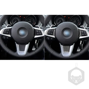 BMW Z4 E89 2009-2016 Automobilių Reikmenys Juodos Spalvos Anglies Pluošto Lipdukai Vairas Mygtuką Perjungti Frame Stiliaus Interjeras