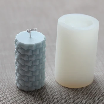Kūrybos Cilindro formos Medaus Žvakė Silikono Formų, skirta Žvakė Padaryti Namų Puošybai Žvakė 