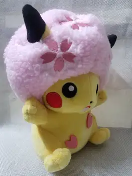 Naujas Pikachu Sakura Afro įdaryti žaislas Pliušinis lėlės 8