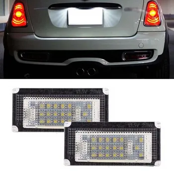 2 Vnt Automobilių LED Skaičius Licencijos numerio apšvietimo Lemputės Lempos Luces mazgas, MINI Cooper, R50, R52, R53 Vienas Cooper S 