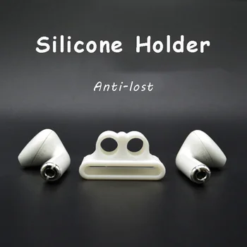 Anti-lost Silikono Laikiklio Apkaba, skirta AirPods 1/2 Pro belaidžių ausinių lizdas stovėti atveju suderinama su iwatch sporto kablys įrašą