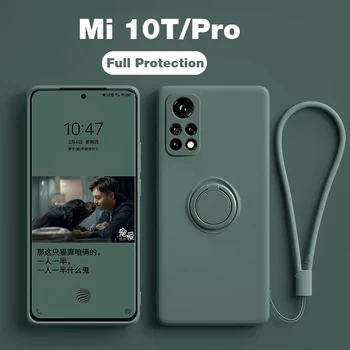 Mobiox Už Xiaomi Mi 10T Lite Atveju Skystu Silikonu Minkštas Žiedas Turėtojas Dirželio Dangtelį Mi 10T Pro mi10t mi 10 t mi 10 pro lite 5G Atvejais