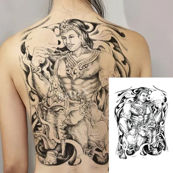 Moteris visiškai atgal laikinai lipdukas tatuiruotės Snake tigras, drakonas Rašalo spalva Kūno didelis vandeniui tatuiruotės Jėzus vėl didelis tatuiruotė