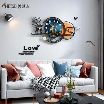 MEISD Didelis Sieninis Laikrodis LED Šviesos Modernaus Dizaino Žiūrėti Silent Miegamojo Sienos Dekoravimas, Interjero Namų Dekoro Horloge Nemokamas Pristatymas