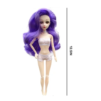 30cm Modeliavimas Mergina Multi Kilnojamojo Sąnarių Lėlės Multi-Bendras Moppet Su Permainingi Makiažas, Suknelė BJD Lėlės Mergaitėms Žaislas