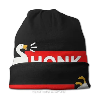 Untitled Žąsų Honk Žaidimas Interneto Meme Skullies Beanies Kepurės Honk Logotipas Megzti Skrybėlę Žiemos variklio Dangčio Skrybėlės Vyrų, Moterų Gatvės Slidinėjimo Kepurė