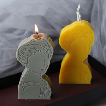 Europos Žmogaus Charakterį Silikono Žvakių Liejimo Dervos Vyrų Formos Aromaterapija Gipso Pelėsių Žvakė Muilo Šokoladinis Pyragas Priėmimo Komplektas