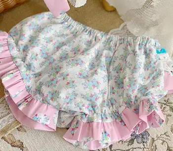 2021 Vasaros baby girl derliaus ispanijos spausdinti princesė dress vaikai sluoksniuotos rankovėmis lankas susiuvimo kamuolys suknelė šalis suknelė