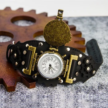 Velnias Pančiai Steampunk Žiūrėti Originalo Relojes Exteriores Retro Reloj Chronograph Mechaninė Žiūrėti Išankstinio Pardavimo Produktus