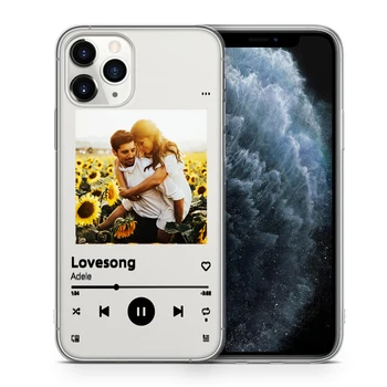 Custom Spotify Muzikos Telefono dėklas Naujas Mados Padengti Skaidriu Iphone 12 Mini 11pro Max Se2020 6 6s 7 8 Plus X XS XR Xsmax
