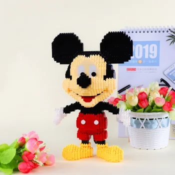 Mickey Mouse Deimantų Blokai Micro 3D Modelį Klasikinių Animacinių filmų Dygsnio Mini Statybinės Plytos Duomenys Plytų Žaislai