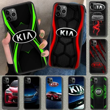 Automobilių Kia logotipą, Telefono dėklas Dangtelio Korpuso iphone 5 5s se 2 6 6s 7 8 12 mini plus X XS XR 11 PRO MAX black tapybos premjero 3D bamperis