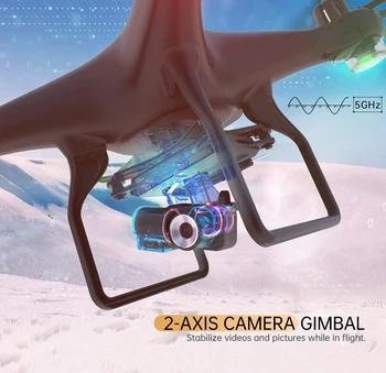 Snaptain SP600N Kamera Drone 2-Ašis Gimbal GPS HD Kamera drone 5G WIFI FPV Quadcopter Rc dron Smart Grįžti Gestų Kontrolės dron