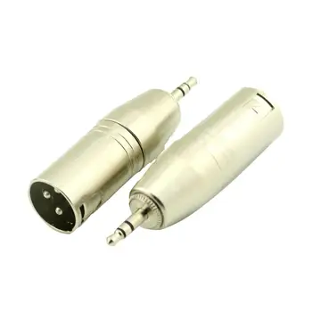 1x XLR Adapteris 3 Pin Male Su 3,5 mm Stereo Male Plug Microphone Mic/AMP Garso nikeliuotas Jungtis