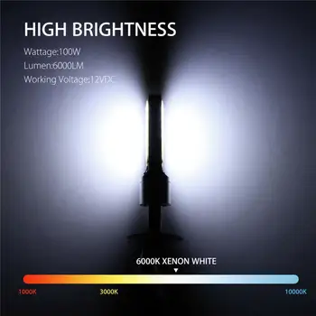 Ultra White 4Pc Automobilio LED H1/H3 Žibintų Lemputės Didelis Mažas Šviesos Lemputė SMD Lemputes Transporto priemonių Lempos Ar Žibinto lemputė, priekinis Žibintas