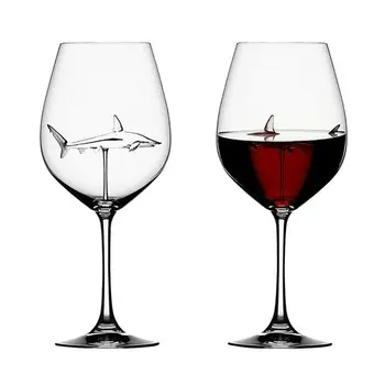 300ml Vyno Taure Taurės Ryklys Raudono Vyno Stiklo Butelis Aukšto Kulno Ryklys Raudonojo Vyno, Viskio Taurės Geriamojo Šalies Prekių