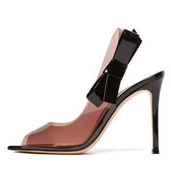 2021 vasaros stiletto kulno naujas stilius ponios sandalai lankas mazgas rinkinys nagų žuvų burna Europos ir Amerikos stiliaus moteriški batai