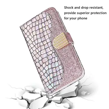 Daxing Piniginės Flip Case For Samsung Galaxy A40 Prabanga šviečia atvejais, Samsung A40 telefoną, Piniginę Padengti Knyga atveju
