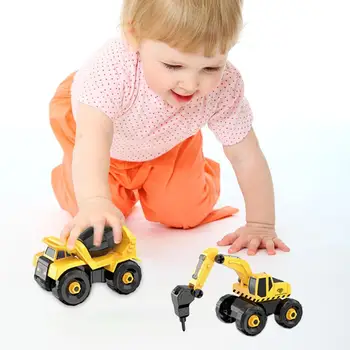 Vaikai Inžinerijos, Automobilių Plastikinės Sandėliavimo Barelį Statybos Buldozeris Ekskavatorių Žaislas Lavinti Ištvermę ir Koncentraciją