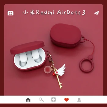 Prabangus Žiedas raktams Ausinės Atveju Xiaomi MI Redmi AirDots 3) Ausinės Padengti TWS 