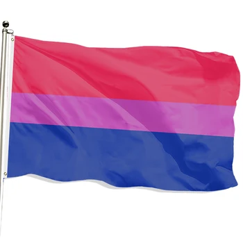 3x5 Koja Biseksualų Pasididžiavimas Vėliava - LGBT Bi Gėjų Vėliavas su Žalvario Grommets & Drobės Antraštė & Dukart Siūlės - Ryškių Spalvų ir