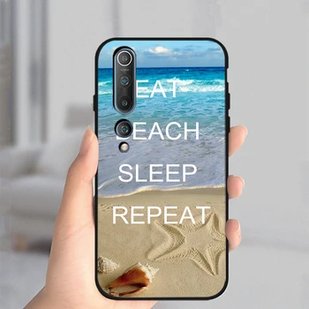Paplūdimys, Jūra Atveju Xiaomi Redmi Pastaba 10 9 8 7 8T 9T Pro 9S K40 MI Pastaba 11 10 9 10T 10S Pro Lite Poco M3 X3 F3 Minkštos TPU Atgal 