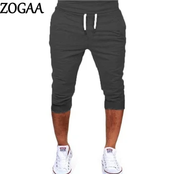 Zogaa Mens Hip-Hop Treniruotės Šortai Drabužių Kelio Ilgis Poilsiu Vyrų Sweatpants Medvilnės Atsitiktinis Mados Penkių Pants Plus Dydis S-3XL