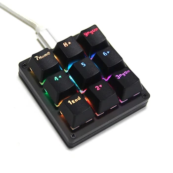 Programuojama Klaviatūra 9 Klavišus Užsakymą Mini Mechaninė Klaviatūros Žaidimas OSU Nešiojamų RGB Tpye-c Klaviatūrą