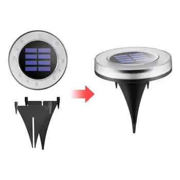 LED Saulės Energijos Palaidotas Šviesos Po Žeme Lempos Lauko Keliu Būdas Sodo Paklotai Ip65 Vandeniui Disko Lauko Sodo Žibintas